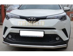 Защита переднего бампера d60 для Toyota C-HR (2018-...)
