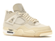 Nike Air Jordan 4 Off White Sail (Бежевые) Арт1 сбоку