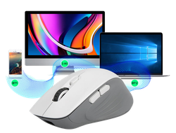 Игровая мышь беспроводная+проводная эргономичная Delux