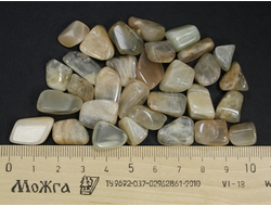 Лунный камень, галтовка в ассортименте, Индия (12-20 мм, 1-2 г) №6571