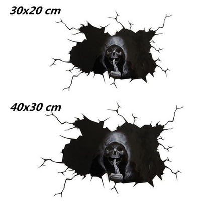 3D наклейка на автомобиль в виде страшного черепа Наклейки на заднее стекло автомобиля Страшная