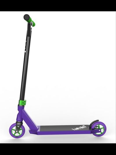Трюковой самокат LIMIT LMT 60 V2 фиолетовый/зеленый