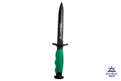 Нож подводный Epsealon Silex Titanium Green, титановое напыление