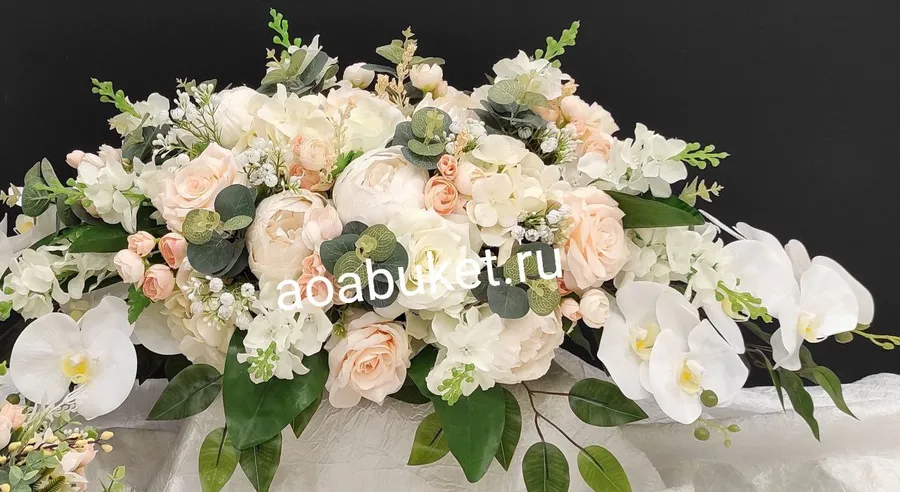 12. Декор из искусственных цветов своими руками но лучше заказать профессионалам