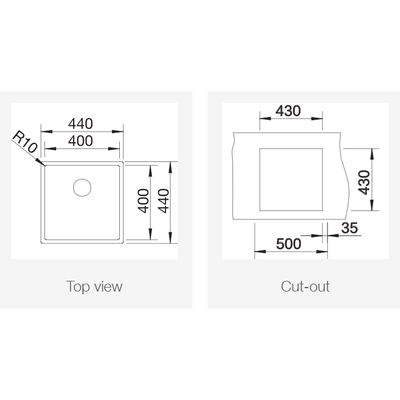 Мойка Blanco CLARON 400-IF с отв. арм. InFino, Durinox