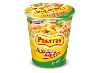 Лапша б/п Роллтон с курицой стакан 65г