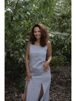 Сорочка из батиста (голубая)