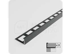 Окантовочный плиточный профиль из алюминия 10 мм. Лука ПК 01 бронза