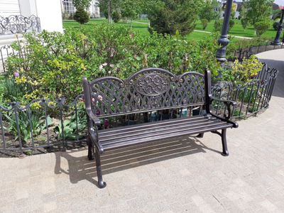 Скамья садовая из литого алюминия