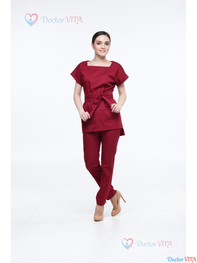 БЛУЗА DOCLIKE DL413 бордовый