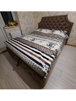 МЯГКАЯ ОДНОСПАЛЬНАЯ, ДВУСПАЛЬНАЯ КРОВАТЬ ВОСТОК/ВОСТОК ЛЮКС, ФАНЕРНАЯ, СПИНКА МЕСЯЦЕМ, С ПОДЪЕМНЫМ МЕХАНИЗМОМ И БЕЛЬЕВЫМ ЯЩИКОМ НЕДОРОГО