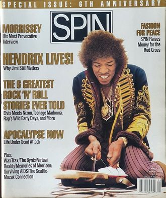Spin Magazine April 1991 Jimi Hendrix Cover Morrissey Иностранные музыкальные журналы,, Intpressshop