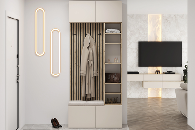 Бохо НМ-2 прихожая Дуб Крафт Серый/Кашемир