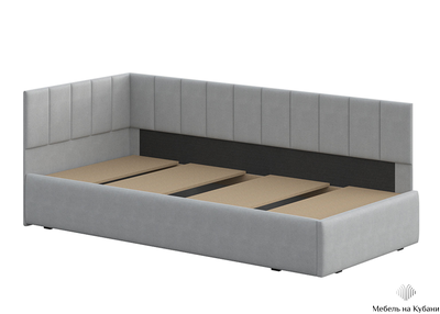 Кровать «КР 3» Серая 90 см (с основанием)