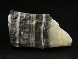 Кальцит полосатый (Зебра), необработанный, дикий образец, Китай (56*38*32 мм, 76 г) №37892