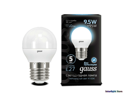 Gauss LED Globe 9.5w 840 E27