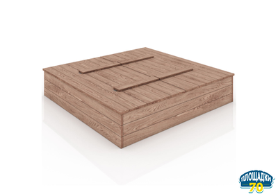 Детская складная песочница "Бабочка" с крышкой и скамейками-лавочками неокрашенная