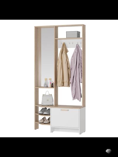 Тео ПР-01 прихожая Сонома/Белый