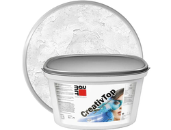 Штукатурка декоративная силиконовая моделируемая BAUMIT CreativTop Fine 1.0 мм Белая база 25 кг