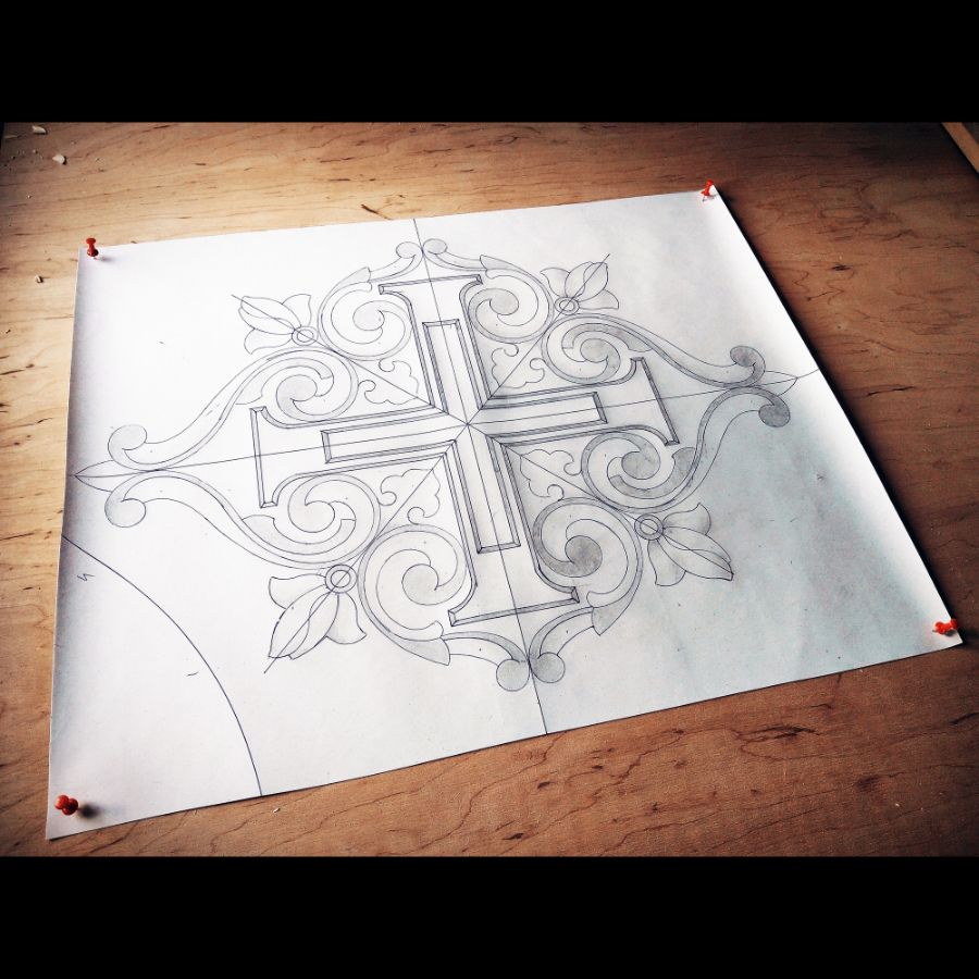 Эскиз резьбы по дереву