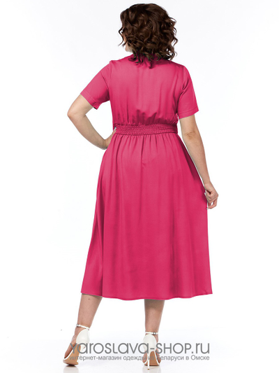 Платье женское  А - силуэта с отрезной талией из вискозы