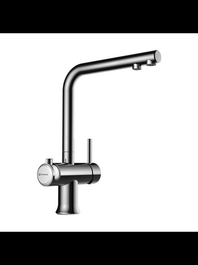 Смеситель OMOIKIRI HOTARU-B (4994029), вороненая сталь/голубые вставки на ручках