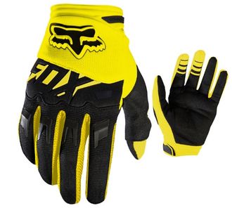 Велоперчатки Fox, |L|S|M|XL|XXL|, длин. пальцы, желто-черные