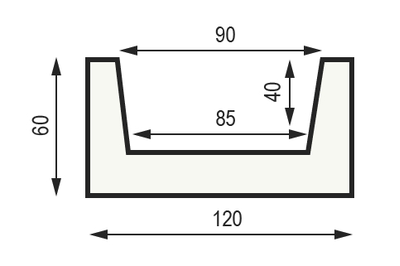 Декоративная балка из полиуретана Country Decor (WOOD LOOK) строганая М12 (120х60) орех