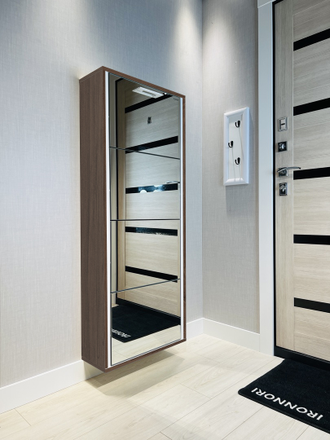 Обувница Айрон-4 Лайт (фасад зеркало)