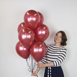 Фонтан хром 10шт (красный)