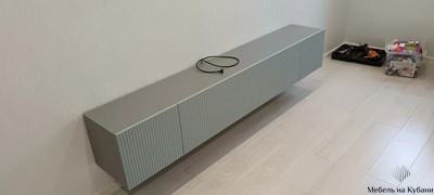 Сканди тумба под ТВ Серый Шифер/Грин Грей Софт