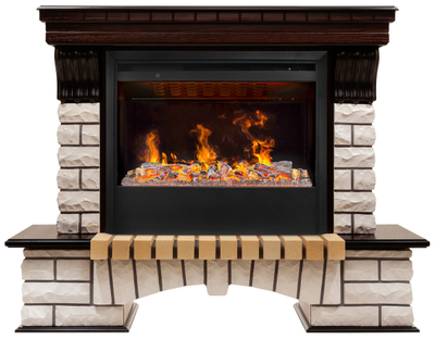 Электрокамин Country AO с очагом 3D Helios 26 SBG