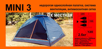 Палатка ALPIKA Mini-3