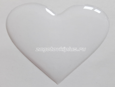 Линза для брелков сердце