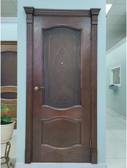 Межкомнатная Дверь ДГ София шпон тон 30 ясень шоколад