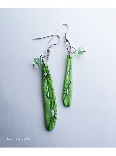 Этнические серьги &quot;Листья Ивы&quot;