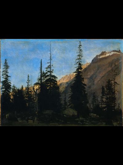 Картина обогреватель, репродукция Жан-Леона Альпийский пейзаж