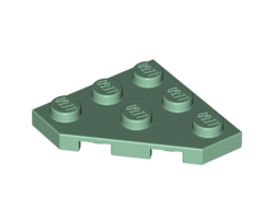 Wedge, Plate 3 x 3 Cut Corner, Sand Green (2450 / 6258326 / 6416003)