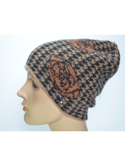 Vizio Италия 1370 шапка коричневая с черным