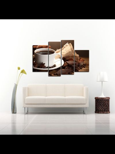 Модульная картина "Кофе с шоколадом"