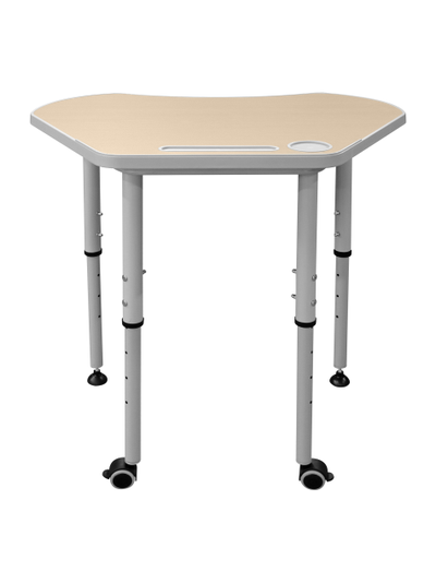 Школьный стол трапеция ШСТ72 с литой бесшовной кромкой