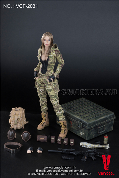 Коллекционная фигурка 1/6 MC Camouflage Women Soldier Villa (VCF-2031) - VERYCOOL