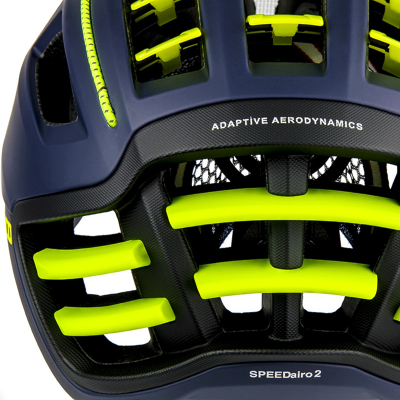 Велосипедный шлем CASCO SPEEDairo 2 blue-neon yellow без визора