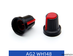 Ручка потенциометра WH148 , AG2 , Черно-Красная