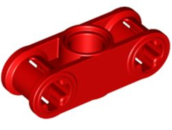 Technic, Axle and Pin Connector Perpendicular 3L with Center Pin Hole, Red (32184 / 4128598 / 6276963)
