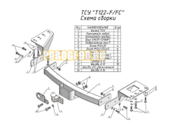Фаркоп Лидер-Плюс для Toyota Fortuner (2005-2015)