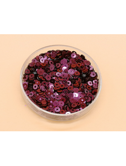 Пайетки 3 мм, цвет темно красный