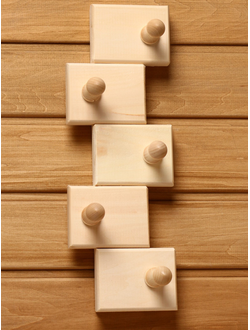 Вешалка «Комбинированная» 5 крючков, липа