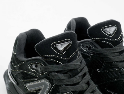 New Balance 9060  White Stitching Triple Black