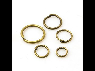 КОЛЕЧКИ СОЕДИНИТЕЛЬНЫЕ  - МИКС РАЗМЕРОВ - БРОНЗА (5г)